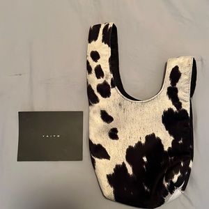 Yaito Black and White Cowhide Bag